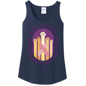 No One Fights Alone Breast Cancer Ladies Essential Tank