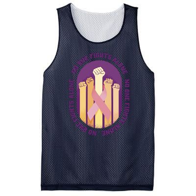 No One Fights Alone Breast Cancer Mesh Reversible Basketball Jersey Tank