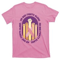 No One Fights Alone Breast Cancer T-Shirt