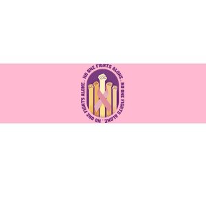 No One Fights Alone Breast Cancer Bumper Sticker