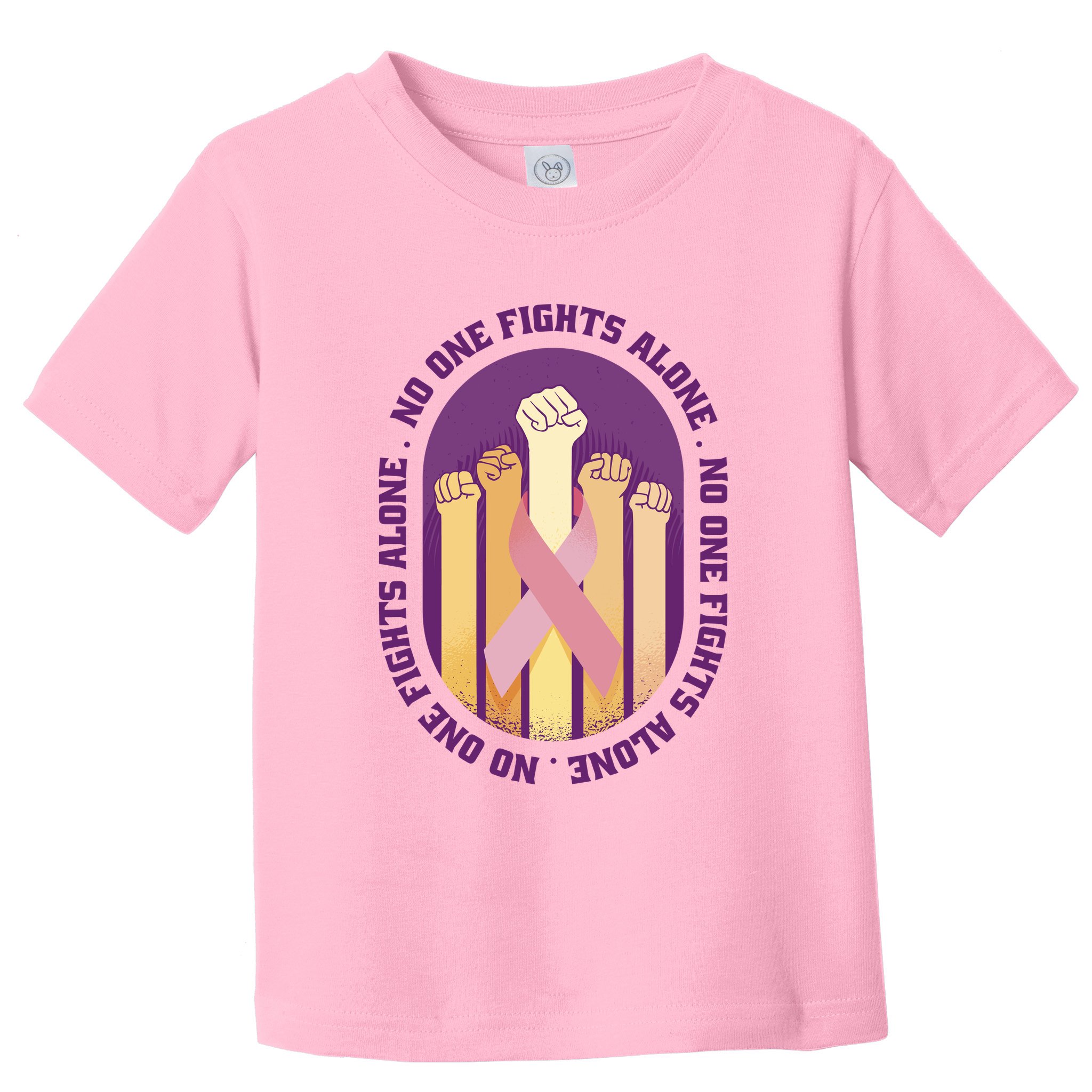 No One Fights Alone Breast Cancer Toddler T-Shirt