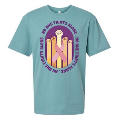 No One Fights Alone Breast Cancer Sueded Cloud Jersey T-Shirt