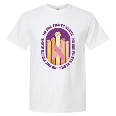 No One Fights Alone Breast Cancer Garment-Dyed Heavyweight T-Shirt