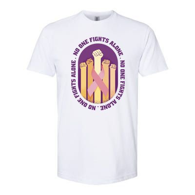 No One Fights Alone Breast Cancer Softstyle CVC T-Shirt