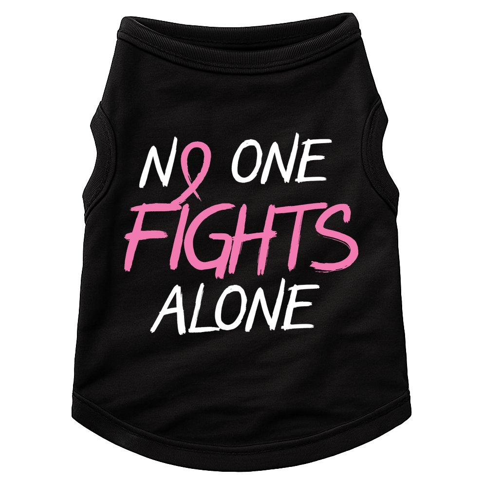 No One Fights Alone Breast Cancer Doggie Tank