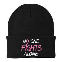 No One Fights Alone Breast Cancer Beanie