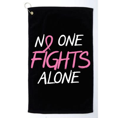 No One Fights Alone Breast Cancer Golf Towel