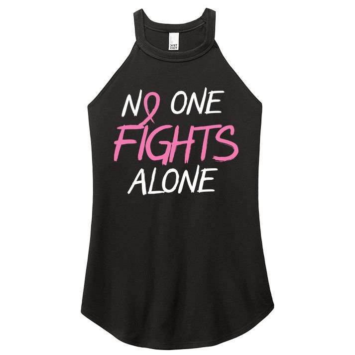 No One Fights Alone Breast Cancer Women's Perfect Tri Rocker Tank