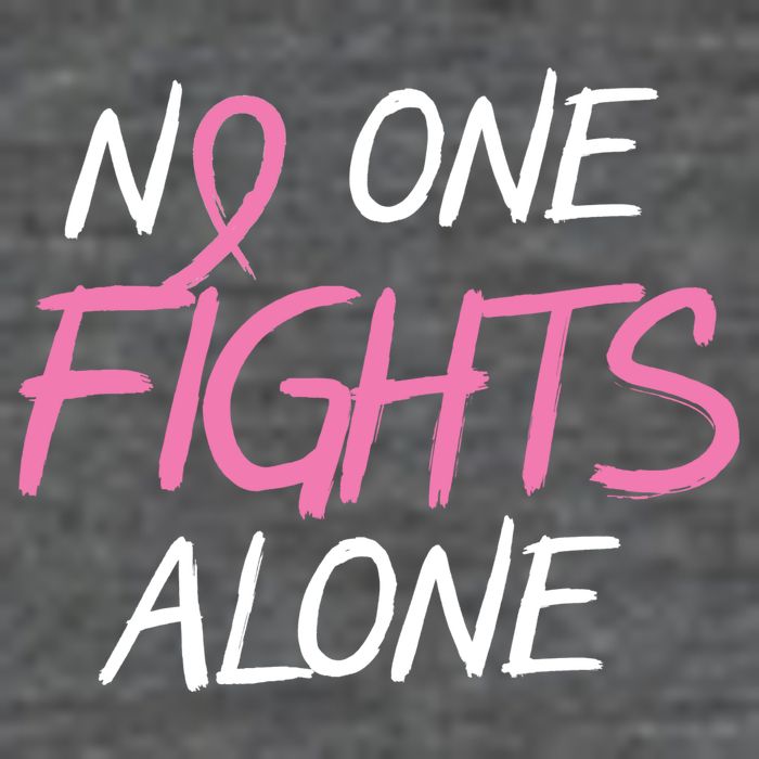 No One Fights Alone Breast Cancer 7 Panel Mesh Trucker Snapback Hat
