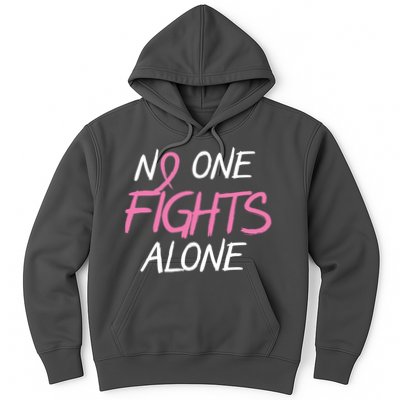 No One Fights Alone Breast Cancer Hoodie