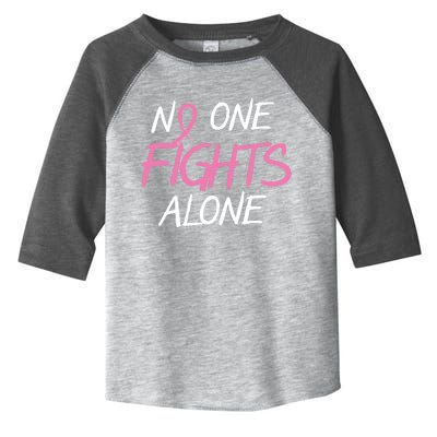 No One Fights Alone Breast Cancer Toddler Fine Jersey T-Shirt