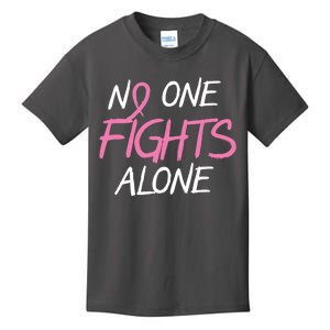 No One Fights Alone Breast Cancer Kids T-Shirt