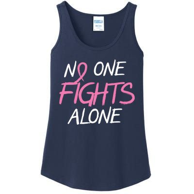 No One Fights Alone Breast Cancer Ladies Essential Tank