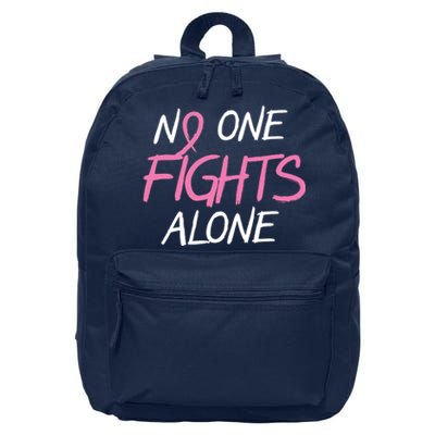 No One Fights Alone Breast Cancer 16 in Basic Backpack