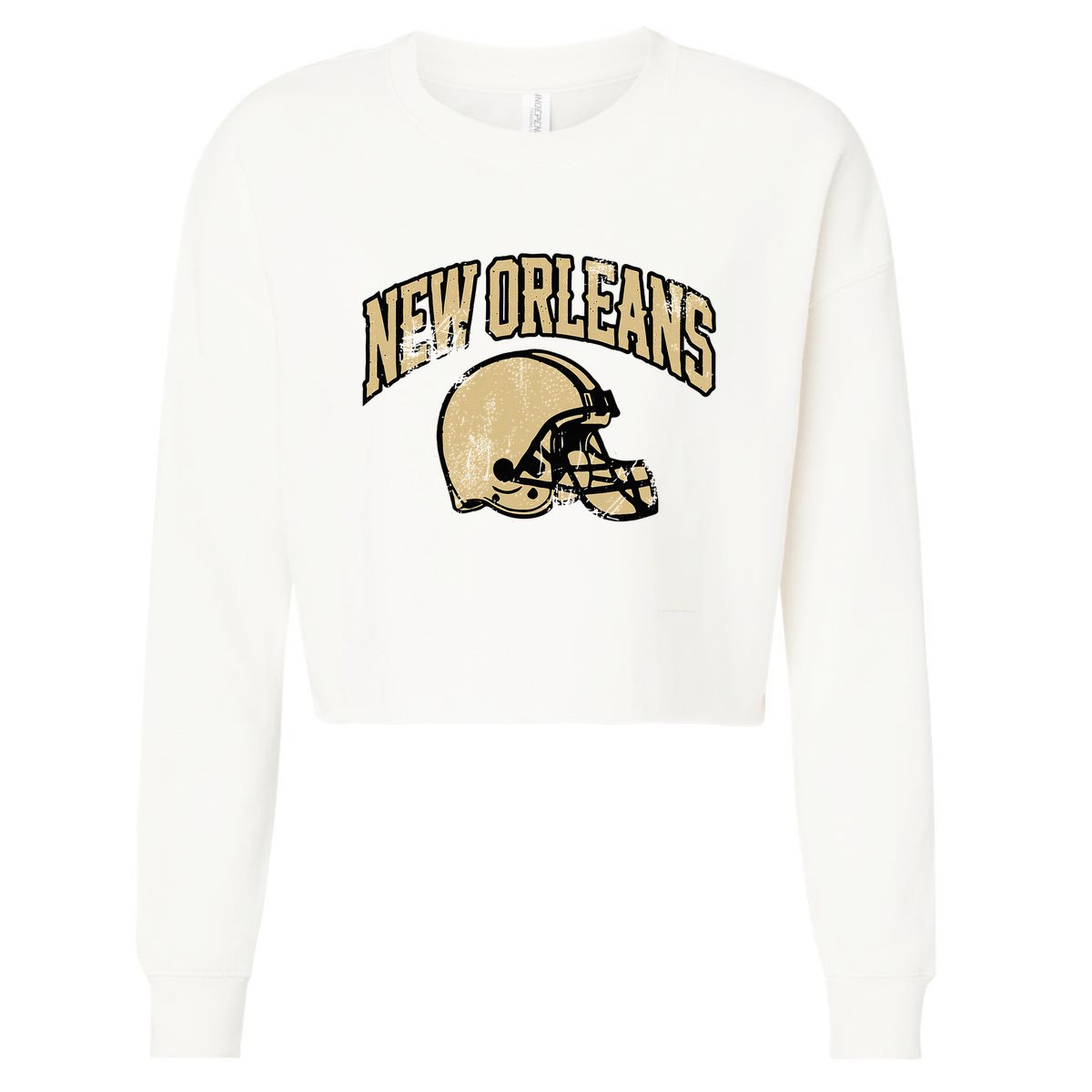 New Orleans Football Cropped Pullover Crew