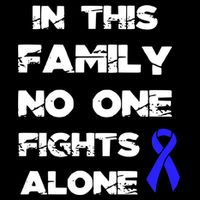No One Fights Colon Cancer Alone Awareness Blue Ribbon Gift Backpack