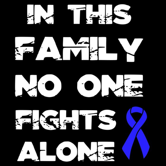 No One Fights Colon Cancer Alone Awareness Blue Ribbon Gift Backpack