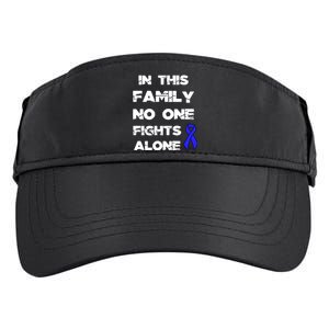 No One Fights Colon Cancer Alone Awareness Blue Ribbon Gift Adult Drive Performance Visor