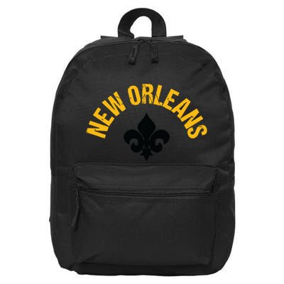 New Orleans Fleurdelis Fleurdelys Design New Orleans 16 in Basic Backpack