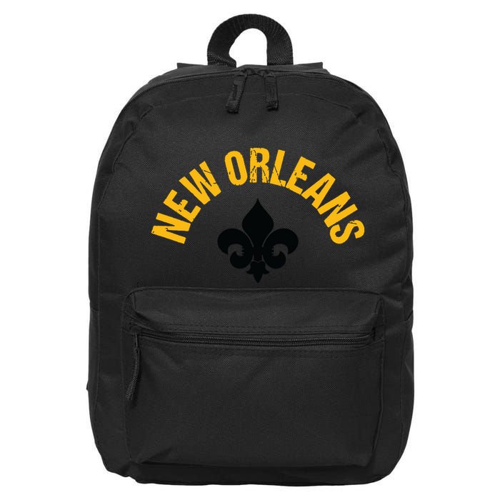 New Orleans Fleurdelis Fleurdelys Design New Orleans 16 in Basic Backpack