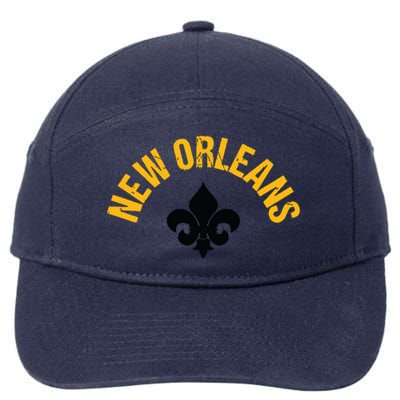 New Orleans Fleurdelis Fleurdelys Design New Orleans 7-Panel Snapback Hat