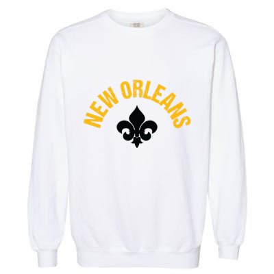 New Orleans Fleurdelis Fleurdelys Design New Orleans Garment-Dyed Sweatshirt