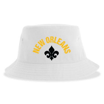New Orleans Fleurdelis Fleurdelys Design New Orleans Sustainable Bucket Hat