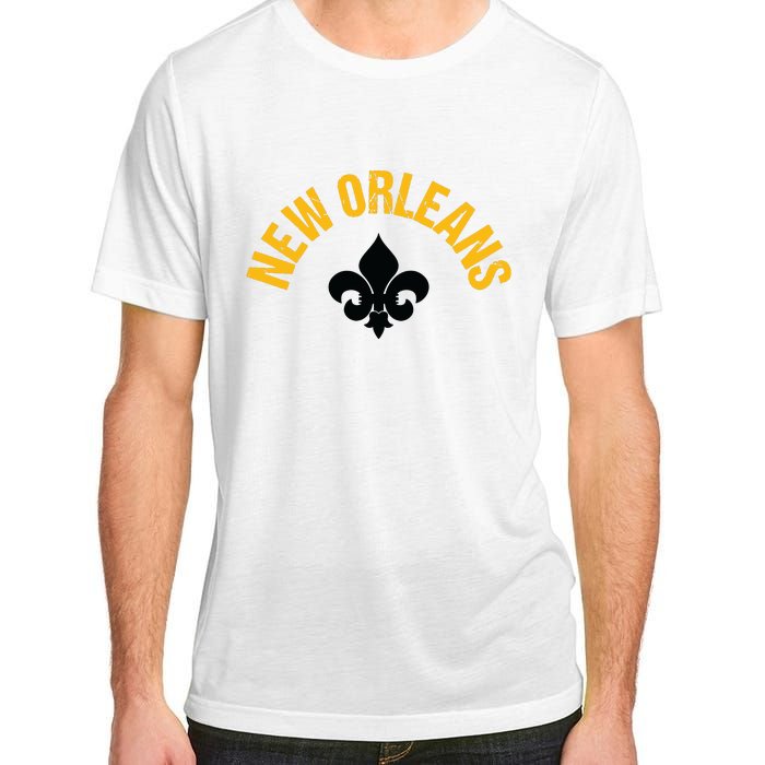 New Orleans Fleurdelis Fleurdelys Design New Orleans Adult ChromaSoft Performance T-Shirt