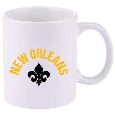 New Orleans Fleurdelis Fleurdelys Design New Orleans 11oz C Handle Ceramic Mug