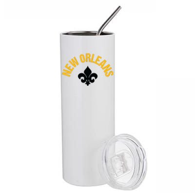 New Orleans Fleurdelis Fleurdelys Design New Orleans Stainless Steel Tumbler