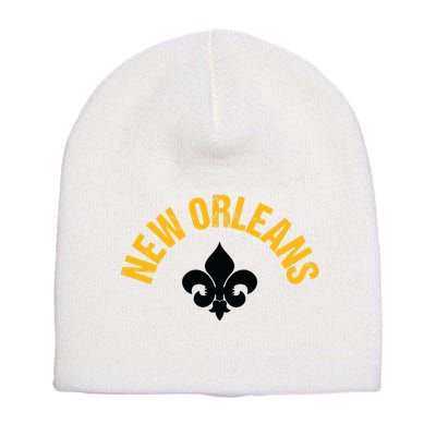 New Orleans Fleurdelis Fleurdelys Design New Orleans Short Acrylic Beanie