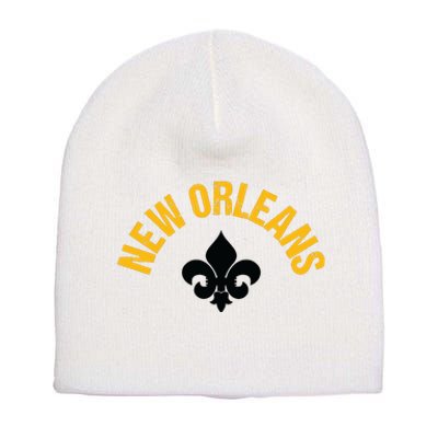 New Orleans Fleurdelis Fleurdelys Design New Orleans Short Acrylic Beanie