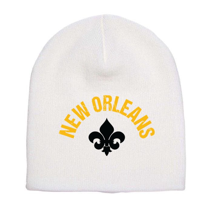 New Orleans Fleurdelis Fleurdelys Design New Orleans Short Acrylic Beanie