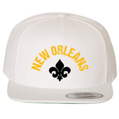 New Orleans Fleurdelis Fleurdelys Design New Orleans Wool Snapback Cap