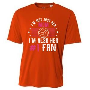 Number One Fan Volleyball Mom Gift Design Idea Design Gift Cooling Performance Crew T-Shirt