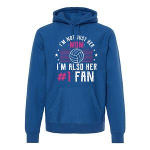 Number One Fan Volleyball Mom Gift Design Idea Design Gift Premium Hoodie