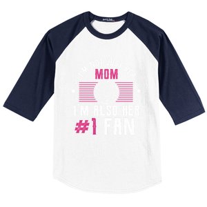 Number One Fan Volleyball Mom Gift Design Idea Design Gift Baseball Sleeve Shirt