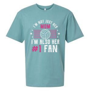 Number One Fan Volleyball Mom Gift Design Idea Design Gift Sueded Cloud Jersey T-Shirt