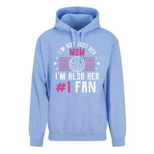 Number One Fan Volleyball Mom Gift Design Idea Design Gift Unisex Surf Hoodie