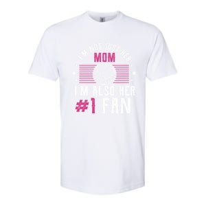 Number One Fan Volleyball Mom Gift Design Idea Design Gift Softstyle CVC T-Shirt