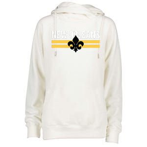 New Orleans Fleurdelis Fleurdelys Lily Icon New Orlean Womens Funnel Neck Pullover Hood