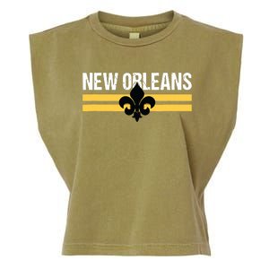 New Orleans Fleurdelis Fleurdelys Lily Icon New Orlean Garment-Dyed Women's Muscle Tee