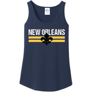 New Orleans Fleurdelis Fleurdelys Lily Icon New Orlean Ladies Essential Tank