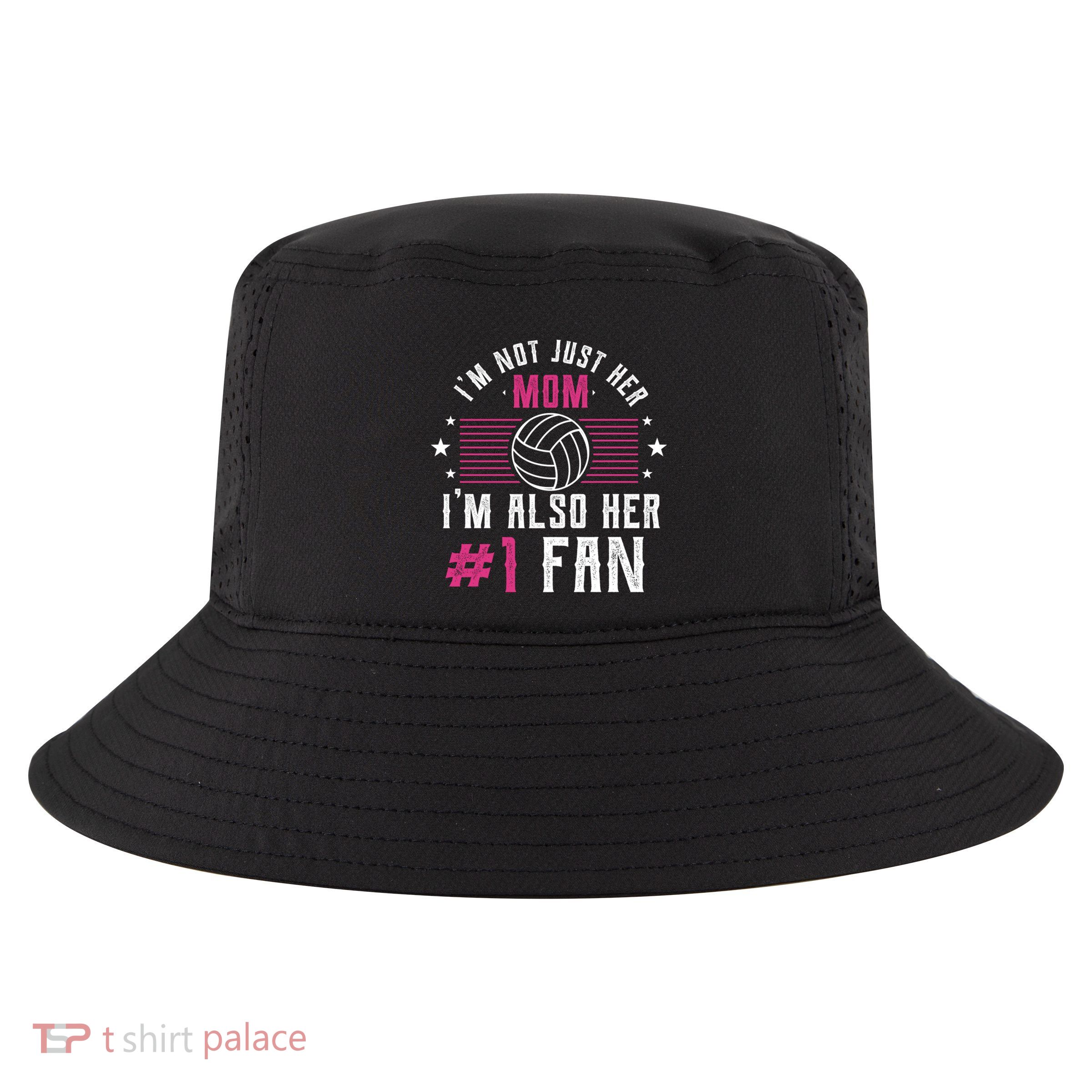 Number One Fan Volleyball Mom Gift Design Idea Design Gift Cool Comfort Performance Bucket Hat