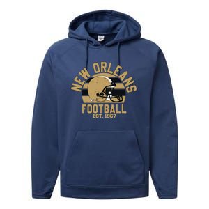 New Orleans Football Est 1967 Team Supporter Performance Fleece Hoodie