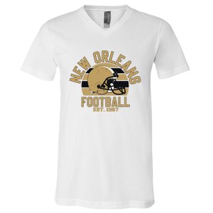 New Orleans Football Est 1967 Team Supporter V-Neck T-Shirt