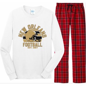 New Orleans Football Est 1967 Team Supporter Long Sleeve Pajama Set