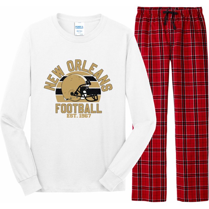 New Orleans Football Est 1967 Team Supporter Long Sleeve Pajama Set