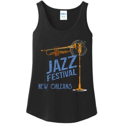 New Orleans Festival Of Jazz Music Louisiana Gifts Ladies Essential Tank