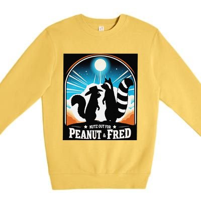 Nutz Out For Peanut & Fred Premium Crewneck Sweatshirt